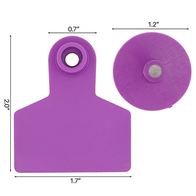 100 bucăți etichetă de porc fără cuvântul cercei cu cap de cupru 7 culori carte de identificare animale de fermă consumabile pentru marca de identitate a animalelor