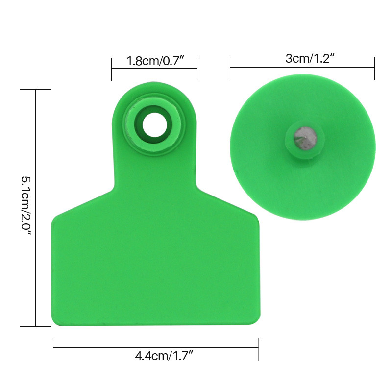 100 bucăți etichetă de porc fără cuvântul cercei cu cap de cupru 7 culori carte de identificare animale de fermă consumabile pentru marca de identitate a animalelor