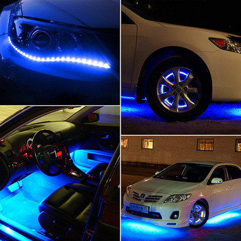 1 брой Автомобилна декорация на LED ленти Автоматична DRL околна светлина 12v15smd30cm Бяло Червено Жълто Синьо