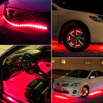 1 τεμάχιο Διακόσμηση Περιβάλλοντος Αυτοκινήτου LED Λωρίδα Φωτιστικό Αυτόματο DRL Φωτιστικό Περιβάλλοντος 12v15smd30cm Λευκό Κόκκινο Κίτρινο Μπλε