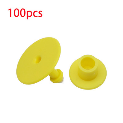 100 buc Etichetă fără cuvinte Anti-vărsare Etichetă rotundă pentru ureche, porc, oaie, etichetă pentru ureche pentru scroafe, etichetă pentru ureche pentru animale de fermă, instrument pentru creșterea plăcii de identificare