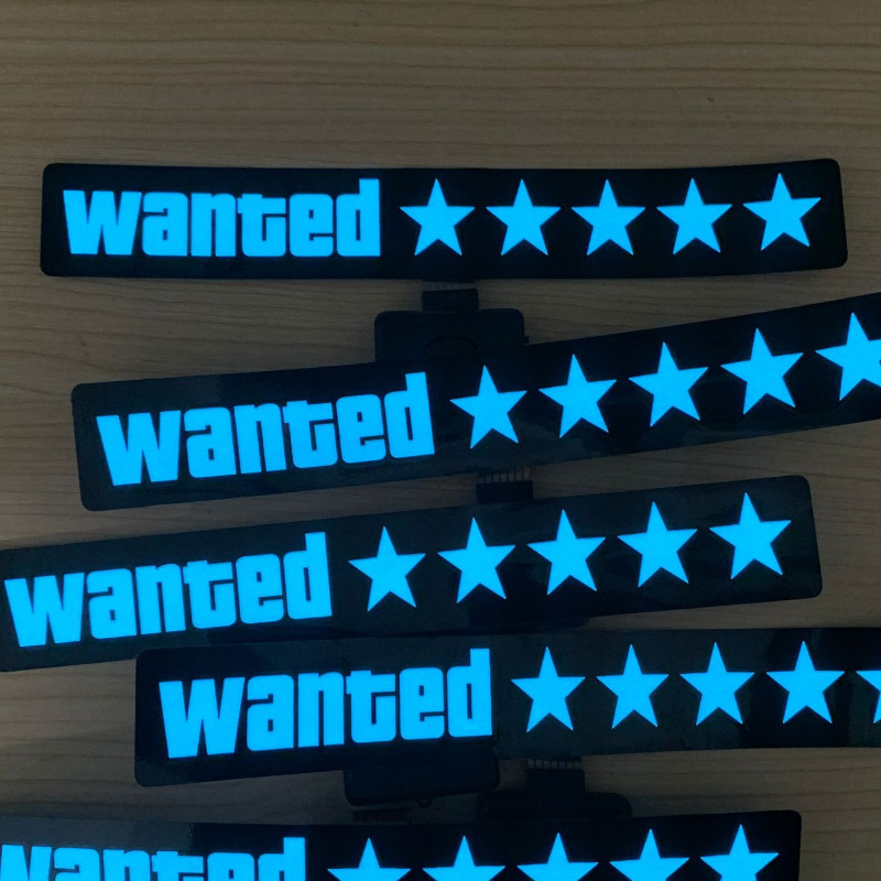 5 stele dorite LED autocolant pentru fereastră autocolant pentru parbriz Accesorii decorative pentru mașină Placă luminoasă fără baterie