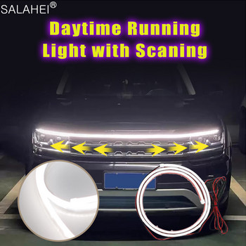 Start-Scan LED капак на автомобила Атмосферна светлинна лента Лента Гъвкава декоративна околна неонова DRL лампа Дневна светлина 12V Аксесоар