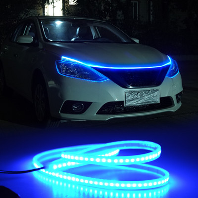 LED Κουκούλα Αυτοκινήτου Atmosphere Lght Λωρίδα Αδιάβροχη Αυτόματη Εξωτερική Διακόσμηση Φωτισμός Διακοσμητικοί Προβολείς Φωτιστικό Περιβάλλοντος 12V Universal