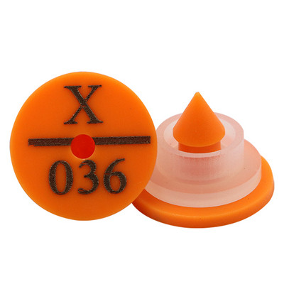 100 buc. Semne de etichetă pentru urechi de iepure de oaie cu cercei de tastare cu laser pentru ureche, 4 culori, card de identificare pentru animale de fermă