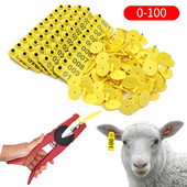 100 rinkinių Gyvuliai Galvijai Karvių ausų įsagų numeriai su žodžiais ausų įsagai Vario galvutės auskarai Ūkio gyvūnas Ausų įsagų replės segtukas