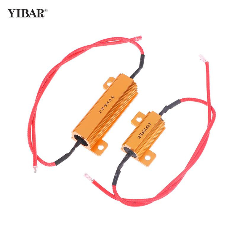 6ohm 25W/50W LED Rezistori de sarcină pentru rezistență la lumină auto Lampă de semnalizare a autovehiculului Accesor bliț Indicator de încărcare Accesorii auto
