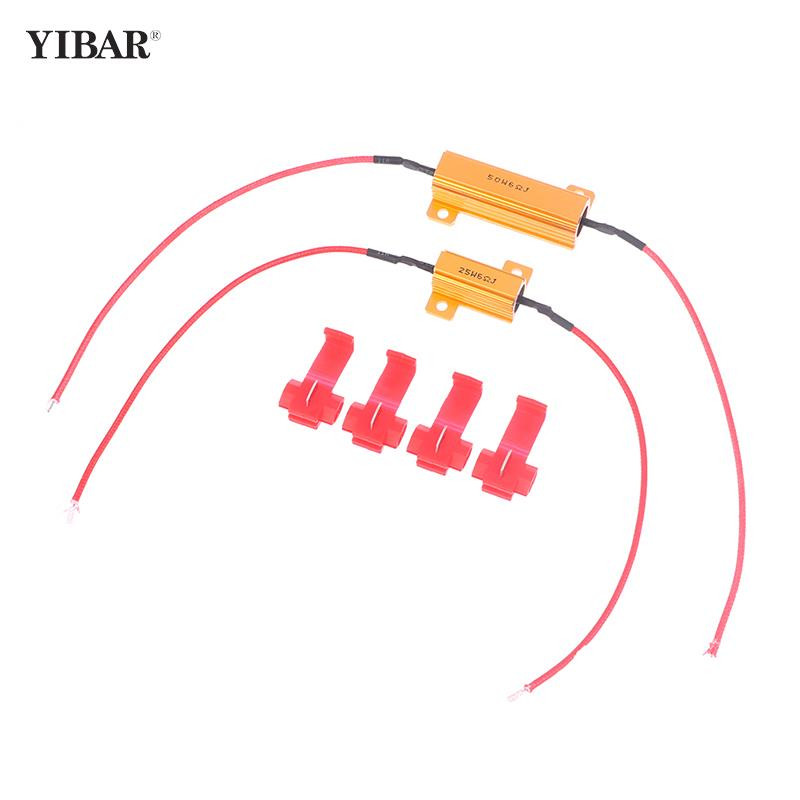 6ohm 25W/50W LED Rezistori de sarcină pentru rezistență la lumină auto Lampă de semnalizare a autovehiculului Accesor bliț Indicator de încărcare Accesorii auto