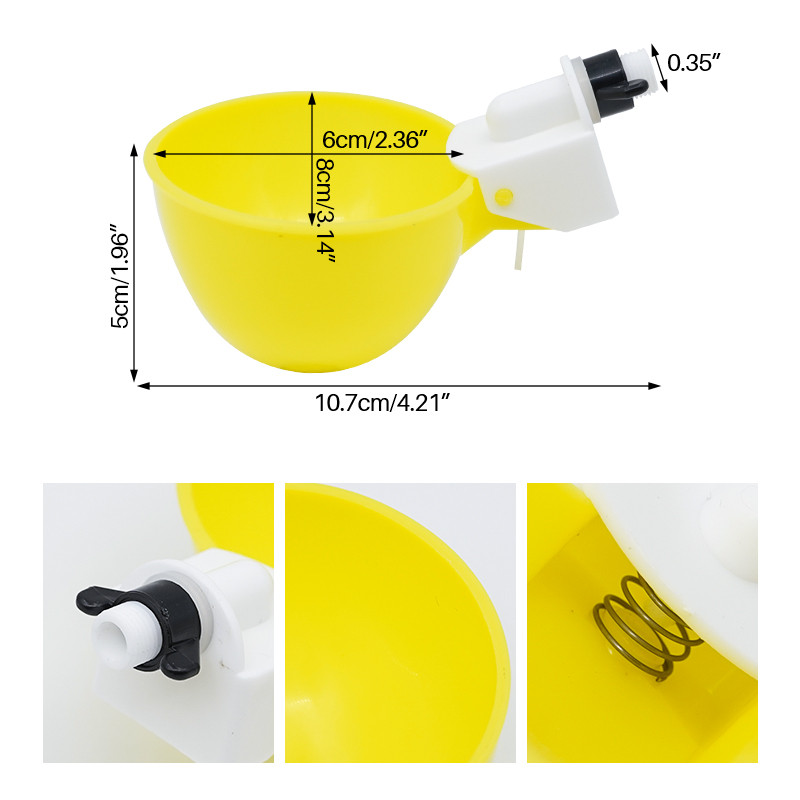 5/10/20 vnt Automatinis vištienos girdyklos geriamojo vandens dubenys, paukščių putpelių vandens tiektuvas girtuoklis ūkio gyvūnų vištienos vandens puodeliai