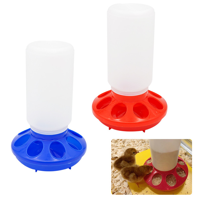 Găleată automată de hrănire pentru pui, păsări de curte, capacitate de 1 l, hrănitoare pentru porumbei pentru pui de prepeliță, instrumente de hrănire pentru animale de curte 1 buc.