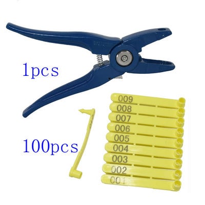 Životinje, životinje, ušne markice, kliješta, psi, zečevi, ovčje ušne markice, najlonski materijal, ovce, laserske ušne markice, 100 kom.