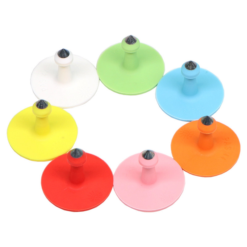 5 bucăți placă de etichetă pentru urechi de porc, fără cuvinte, etichetă goală de marcare cu cercei, 7 culori, card de identificare pentru animale de fermă