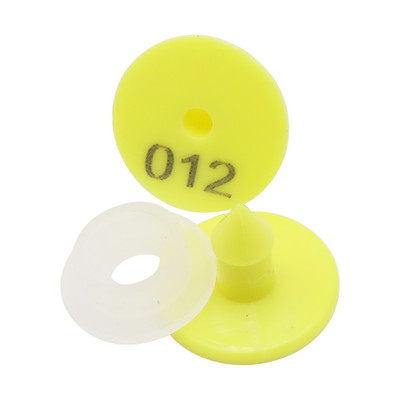 100 set de semne de etichetă de ureche de iepure cu cuvinte, cercei de plastic pentru cap de tip cu laser, carte de identificare pentru animale de fermă, animale de fermă