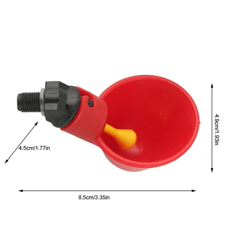 1 bucată ceașcă de băut pentru pui Băutor automat pentru pui Hrănitoare din plastic pentru păsări de curte cupe de băut Instalare ușoară cu șuruburi