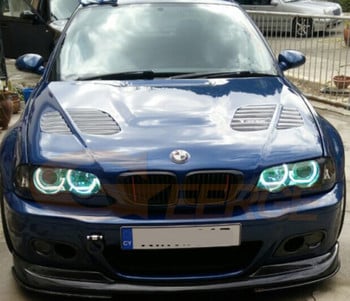 За BMW E46 Coupe Convertible Sedan M3 RF Remote Bluetooth APP Multi Color DTM M4 Style RGB LED Angel Eyes Kit Halo Rings