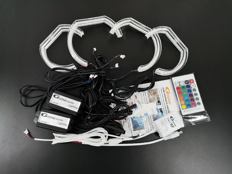 Skirta BMW E46 Coupe kabrioletui sedanui M3 RF nuotolinio valdymo pulto Bluetooth APP Multi Color DTM M4 Style RGB LED Angel Eyes Kit Halo žiedai
