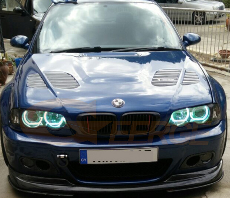 Skirta BMW E46 Coupe kabrioletui sedanui M3 RF nuotolinio valdymo pulto Bluetooth APP Multi Color DTM M4 Style RGB LED Angel Eyes Kit Halo žiedai