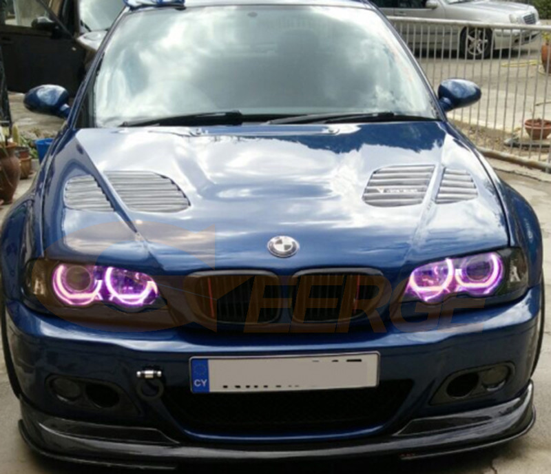 Skirta BMW E46 Coupe kabrioletui sedanui M3 RF nuotolinio valdymo pulto Bluetooth APP Multi Color DTM M4 Style RGB LED Angel Eyes Kit Halo žiedai
