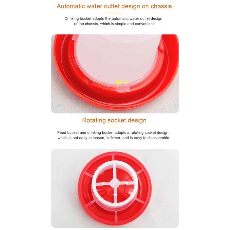 Hranilica za bebe, komplet za pojilo za piliće Jednostavan za čišćenje, vrlo praktičan za grijalice