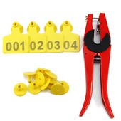 Etichete de urechi pentru animale de fermă personalizate Etichetă de identificare din plastic TPU cu număr pentru porc, oaie 20 buc.