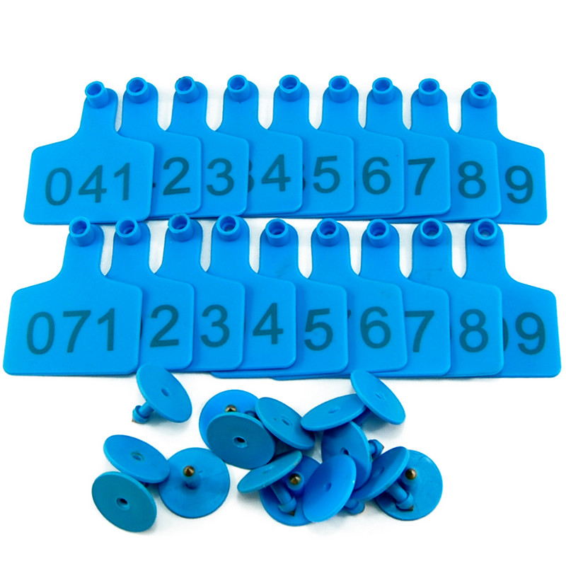 Etichete de urechi pentru animale de fermă personalizate Etichetă de identificare din plastic TPU cu număr pentru porc, oaie 20 buc.
