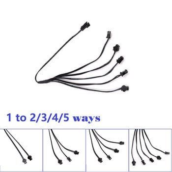 Неонова светлина EL Wire Driver Инвертор PC USB Car Ciggrette Plug Adapter Controller EL Wire Splitter Connectors Connectors Кабел 1 до 2/3/4/5