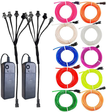 Neon Light EL Wire Driver Inverter PC USB Car Ciggrette Plug Adapter Controller EL Wire Splitter Connectors Καλώδιο 1 έως 2/3/4/5