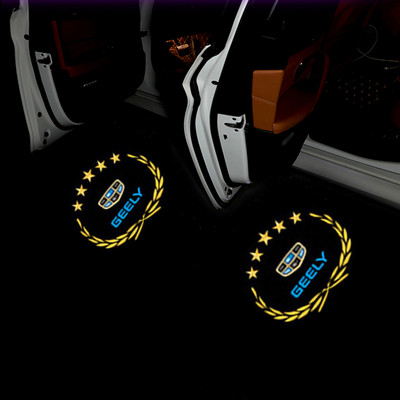 Lumină de bun venit pentru ușa mașinii Lampă proiector LED pentru Logo Geely CK Atlas FY11 Binyue GX2 Binray GX3 Xinyue Emgrand EC7 EC8 Coolray GC6