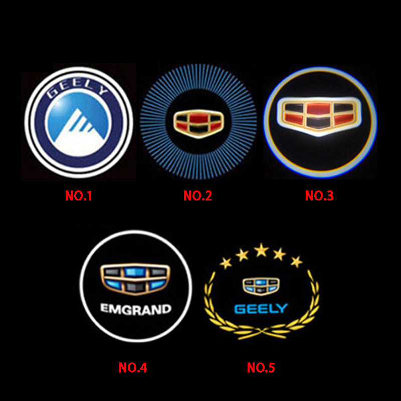 Lumină de bun venit pentru ușa mașinii Lampă proiector LED pentru Logo Geely CK Atlas FY11 Binyue GX2 Binray GX3 Xinyue Emgrand EC7 EC8 Coolray GC6