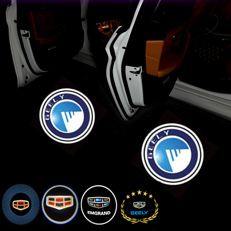 Lumină de bun venit pentru ușa mașinii Lampă proiector LED pentru Logo Geely CK Atlas FY11 Binyue GX2 Binray GX3 Xinyue Emgrand EC7 EC8 Coolray GC6
