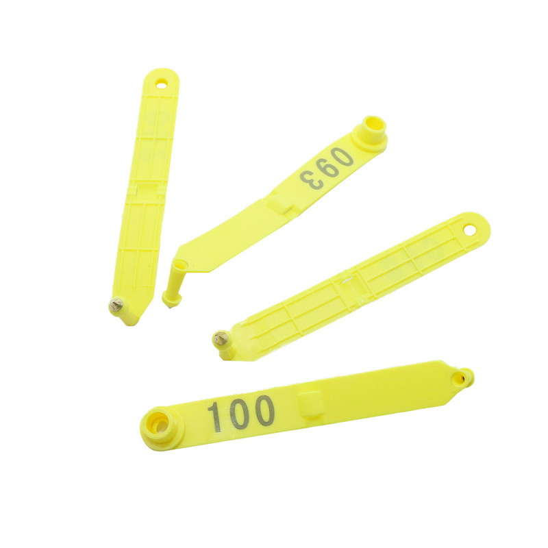 50 buc. Etichete pentru animale pentru animale, câini, iepuri, oaie, urechi, material poliuretan, laser cu vârf metalic, pliază întreagă, duritate bună