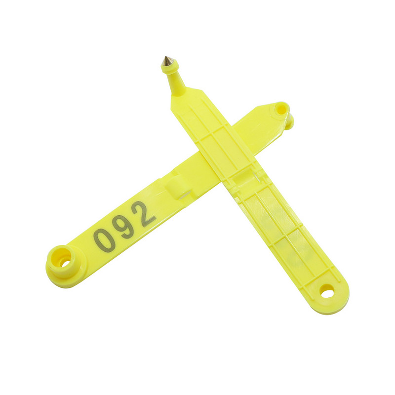 50 buc. Etichete pentru animale pentru animale, câini, iepuri, oaie, urechi, material poliuretan, laser cu vârf metalic, pliază întreagă, duritate bună