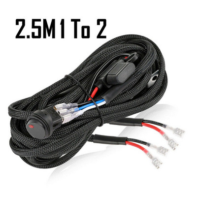 Relay Switch Control Wiring Harness Universal Car LED Work Light Bar Wiring Harness Relay Kit Safety Protection Auto Accessories