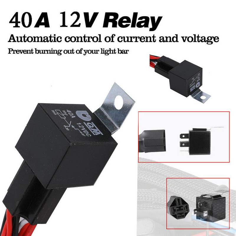 Cablajul de control al comutatorului releului Cablaj universal pentru mașină cu LED-uri Bară luminoasă de lucru Cablajul cablajului Kit releu Protecție de siguranță Accesorii auto