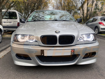 За BMW E46 Coupe Convertible Sedan M3 1998 - 2005 Отличен ултра ярък DTM M4 Style Led Angel Eyes Kit Halo Rings
