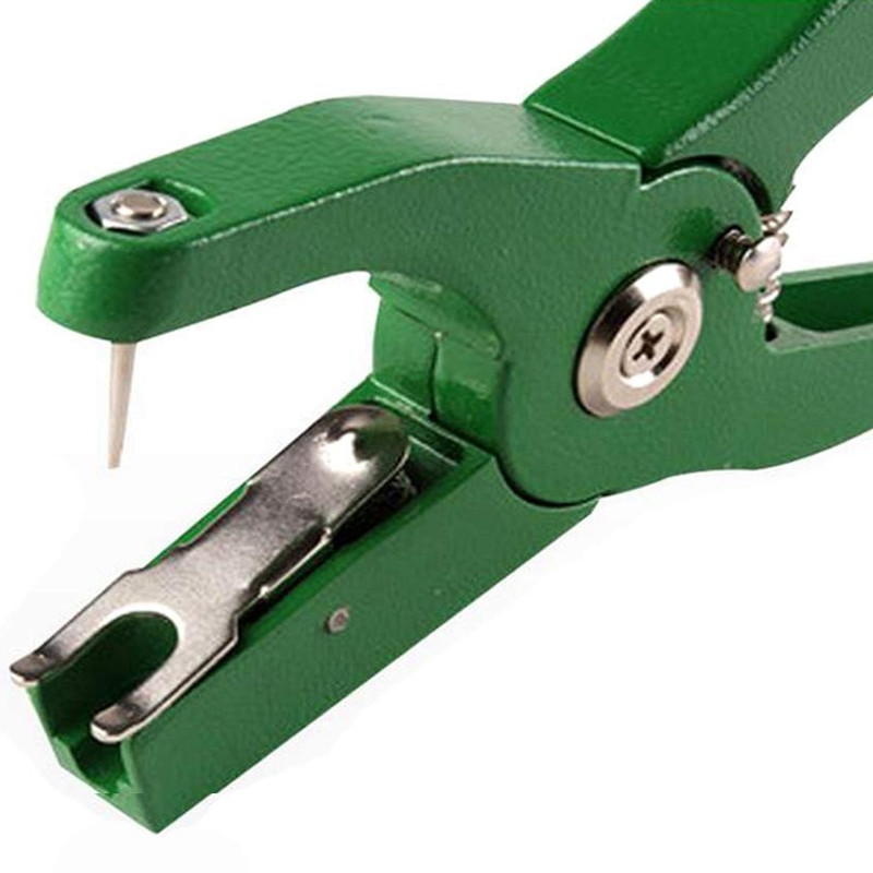 Gyvulių ausų įsagų replės su numeriais 001-100 ir 3 kaiščiais, skirtos galvijų avių kiaulių ausų įsagams pritvirtinti