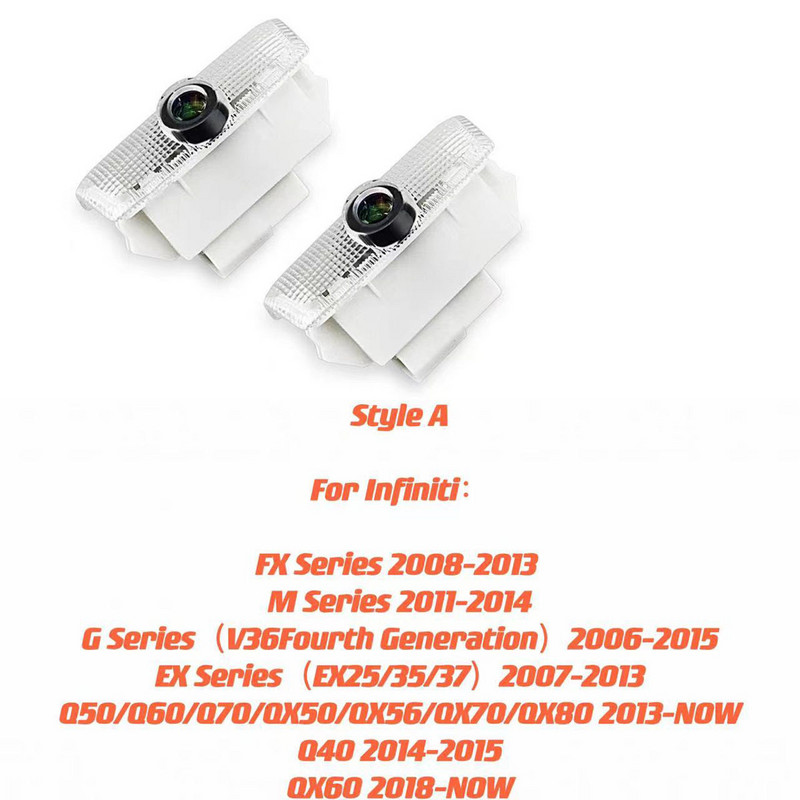 Prikladno za Infiniti QX30 JX35 QX60 QX70 QX80 QX50 EX25 Q50 Q60 Q70 FX GM EX Led svjetlo s logotipom vrata automobila HD laserske pomoćne svjetiljke