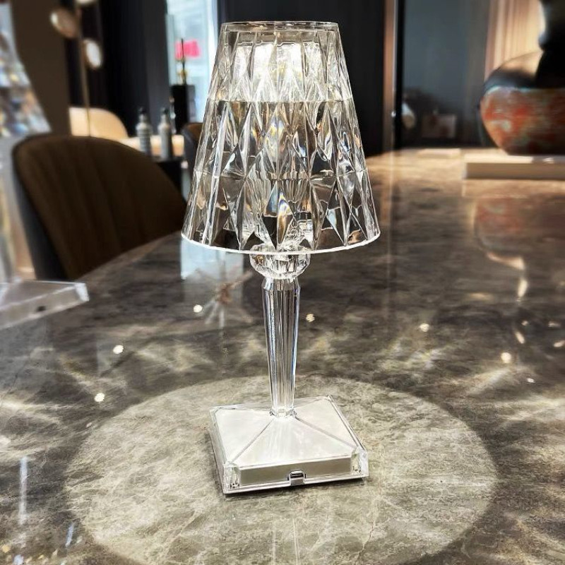Diamond Crystal Touch Stolna svjetiljka Božićni ukras Poklon Stol Noćna svjetla USB Punjenje Dekoracija restorana Kontrola spavaće sobe