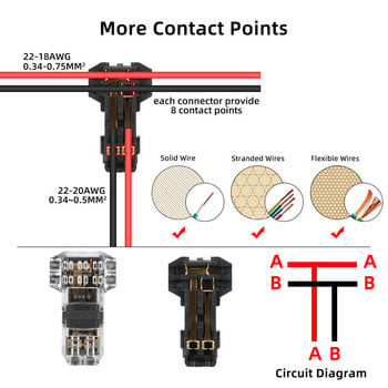 1Pcs 2 Pin 2 Way 300v 10a Универсален компактен съединител за окабеляване на проводник T SHAPE Клемен блок за проводник с лост AWG 18-24