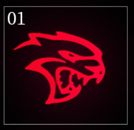 2 buc LED-uri cu laser pentru ușă auto Lumină Hellcat Logo pentru Dodge Challenger Charger Avenger Demon Hellcat Dodge Lumină de bun venit Lampă pentru picioare