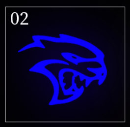 2 buc LED-uri cu laser pentru ușă auto Lumină Hellcat Logo pentru Dodge Challenger Charger Avenger Demon Hellcat Dodge Lumină de bun venit Lampă pentru picioare