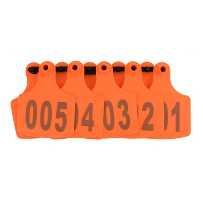 10 buc. Semne de etichetă pentru urechi pentru vite, vaci, porc, cu cercei cu cap de cupru cu tastare cu laser digitală, carte de identificare pentru animale de fermă