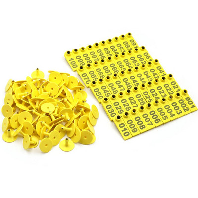 100 buc card de etichetă pentru urechi pentru animale de capră, card de marcator pentru urechi, porc, 001-500, kit de identificare a animalelor, etichetă pentru urechi, etichete pentru urechi pentru animale de fermă