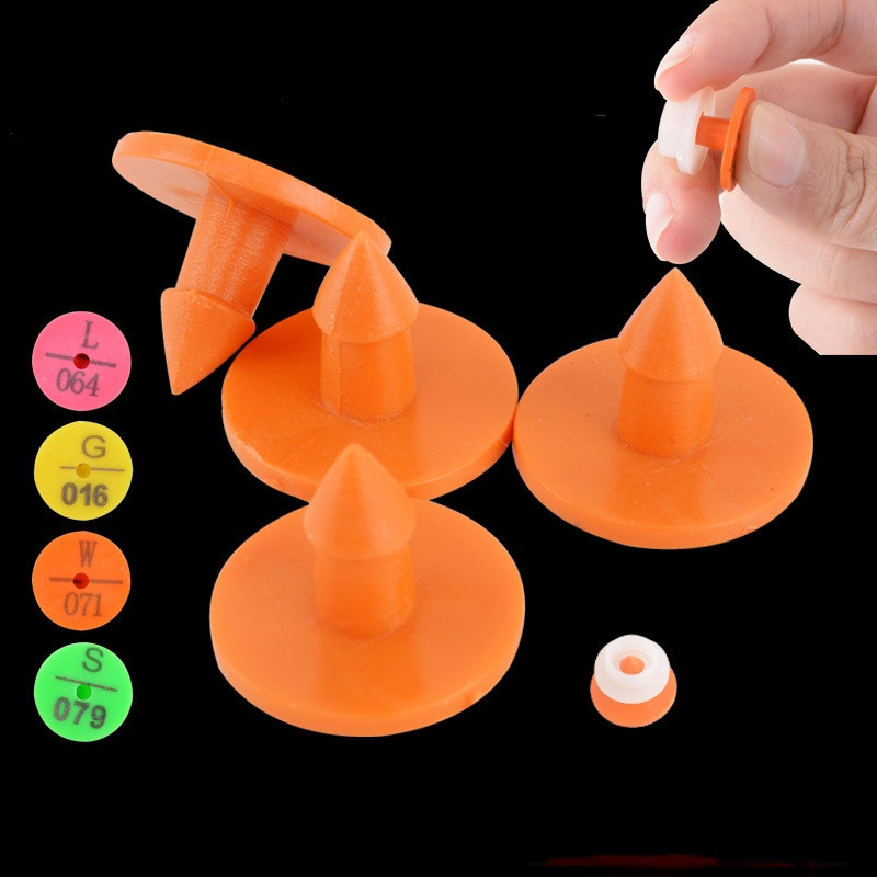 25 vnt. patvarus plastikinis triušio lapės audinės šuns mažo gyvūno ausų įsagas su numeriu spausdinimo lazeriu auskarai Ūkio gyvūno identifikavimo kortelė