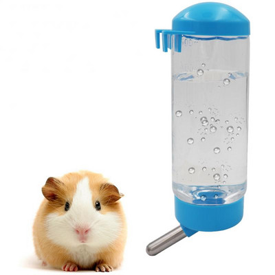 Dozator de sticle de apă pentru băutor de hamster din plastic, 2 buc, 500 ml, agățat pentru animale de companie, câine, cobai, veveriță, iepure, cap de băut, fântână