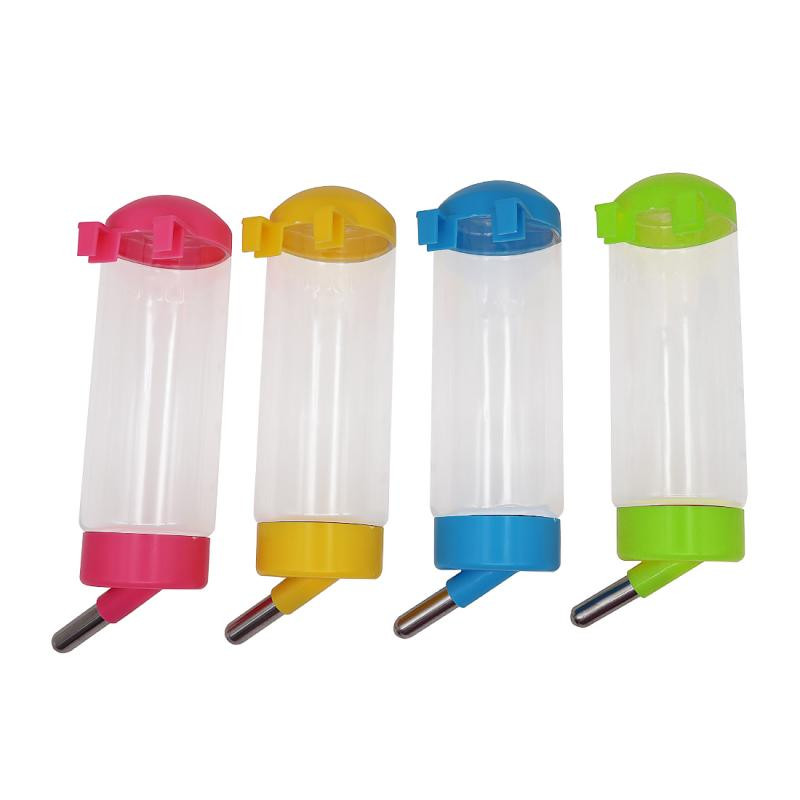 Dozator de sticle de apă pentru băutor de hamster din plastic, 2 buc, 500 ml, agățat pentru animale de companie, câine, cobai, veveriță, iepure, cap de băut, fântână