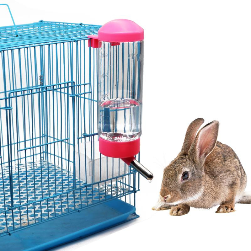 Dozator de sticle de apă pentru băutor de hamster din plastic, 2 buc, 500 ml, agățat pentru animale de companie, câine, cobai, veveriță, iepure, cap de băut, fântână