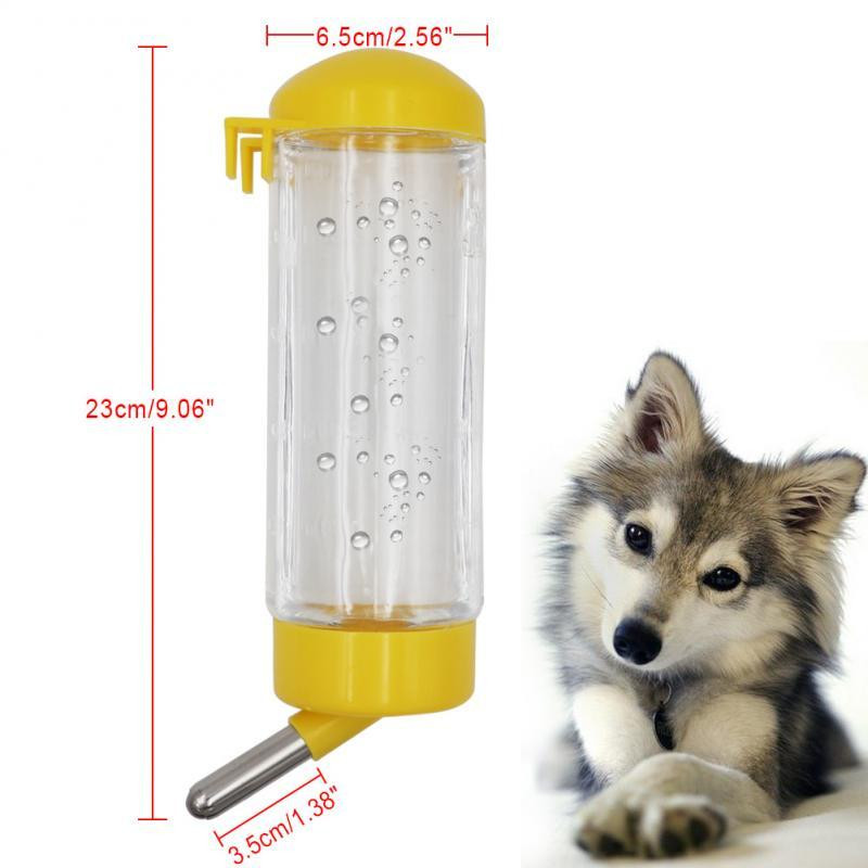 Dozator de sticle de apă pentru băutor de hamster din plastic, 2 buc, 500 ml, agățat pentru animale de companie, câine, cobai, veveriță, iepure, cap de băut, fântână