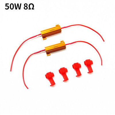 1 pereche Adaptor anti-pâlpâire rezistent la apă 39ohm 10W Rezistor de sarcină Decodor de rezistență anti-pâlpâire pentru lampă de semnalizare inversă