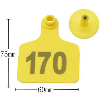 Livestock Cattle Marker Applicator 1-100 Ear Tags for Cattle Animals Kit Identification Ear Tagger with 2Pcs Pins Ear Tag Pences